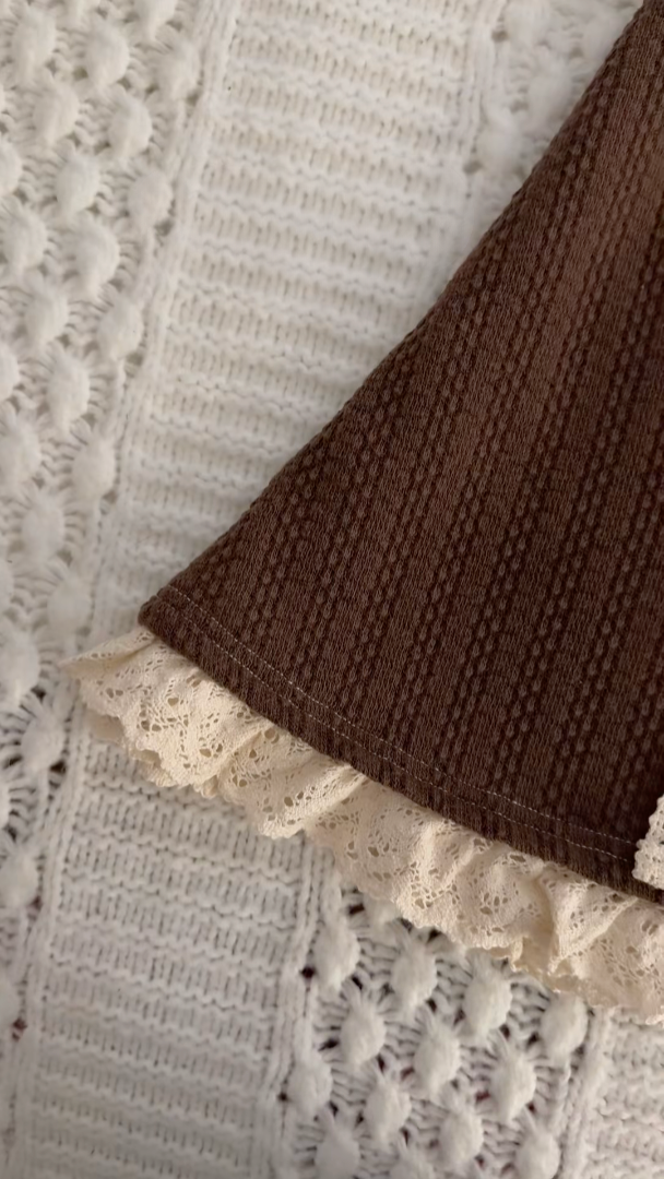 Mocha Ribbon Knit Top