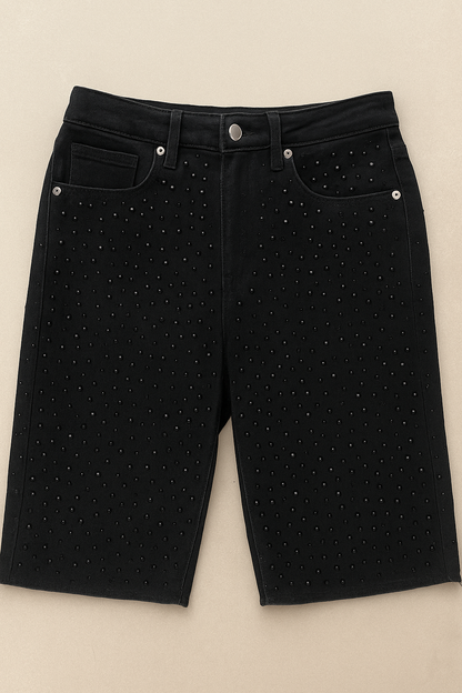 Midnight Rhinestone Jorts