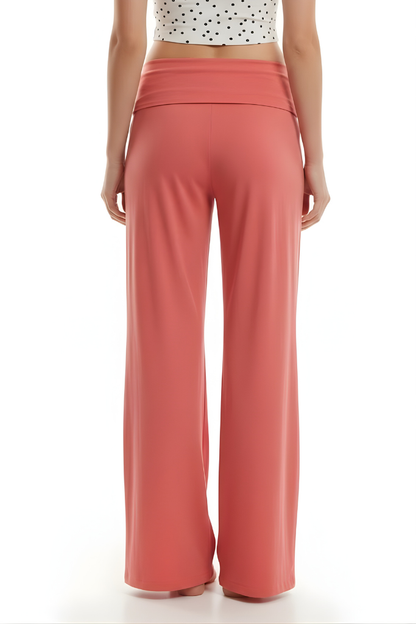 Coral Fold-Over Pant