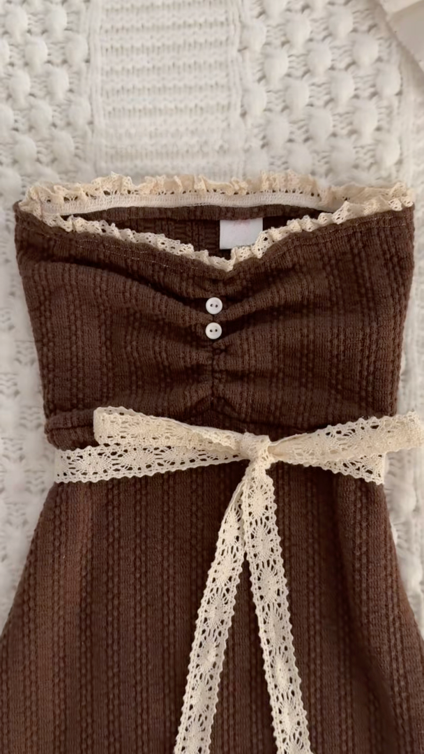 Mocha Ribbon Knit Top