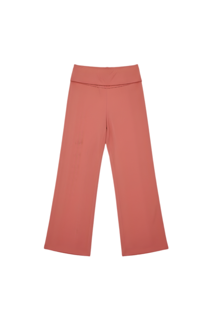 Coral Fold-Over Pant