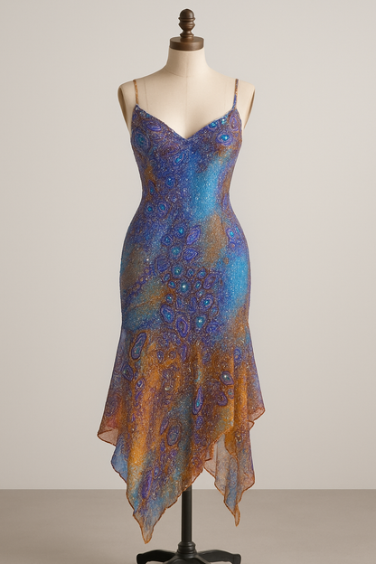 Midnight Peacock Dress